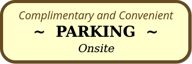 Complimentary Parking Onsite and close to Downtown and MSU